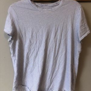 Blue and white striped shirt